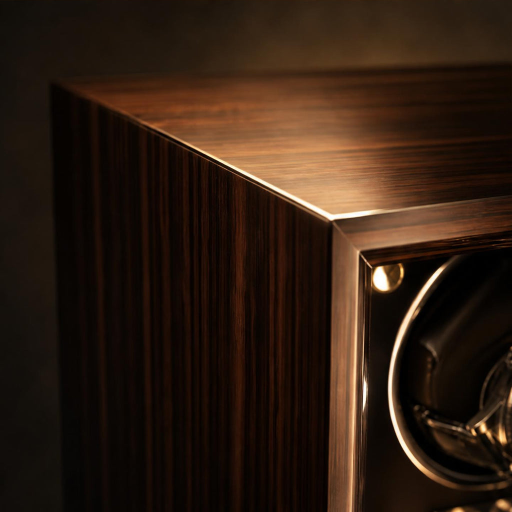 Remontoir bois marron 2 montres LED - L'Amiral II - Maison Delcombe - vue 4