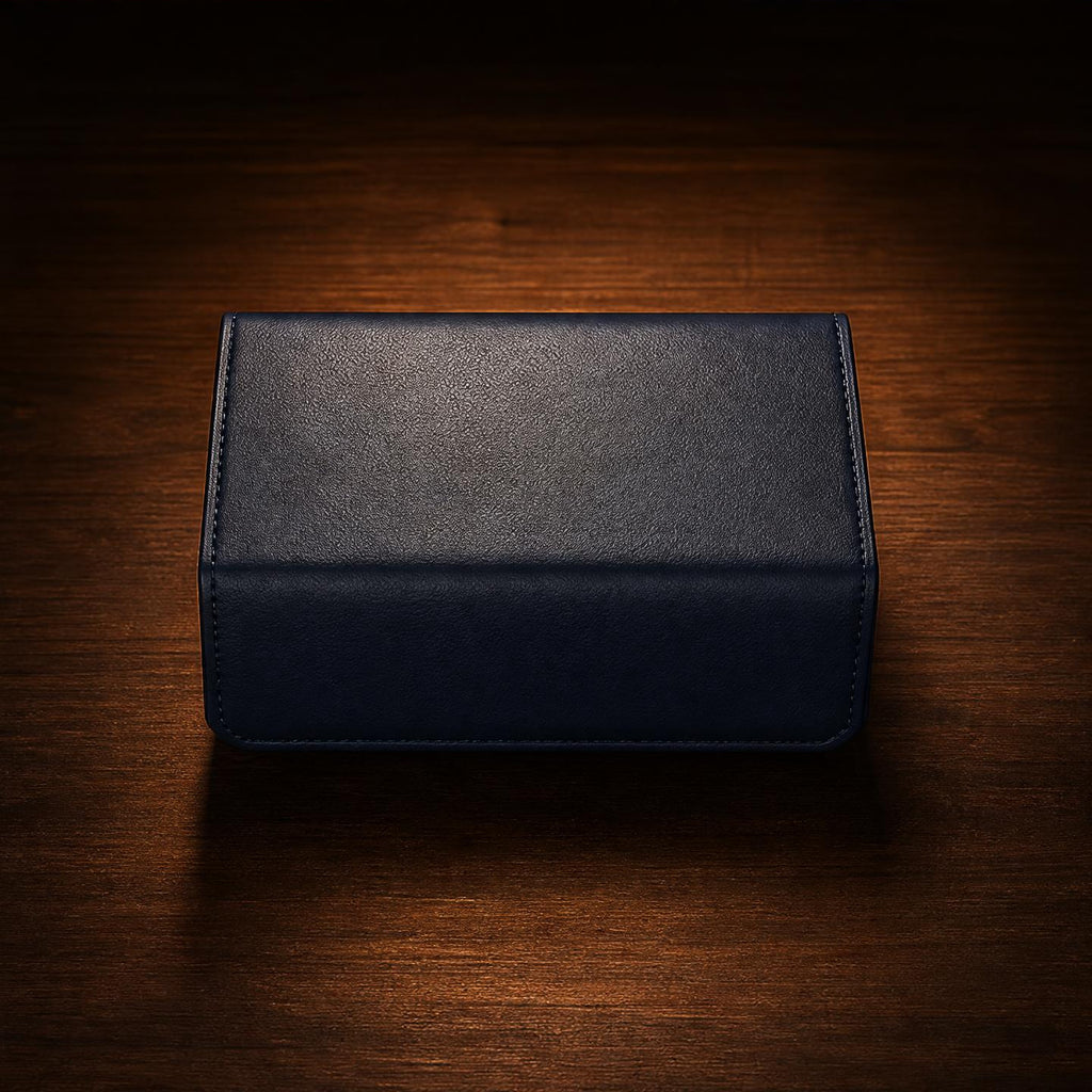 Étui de voyage cuir bleu 6 montres - Abysse Royal VI - Maison Delcombe - vue 4