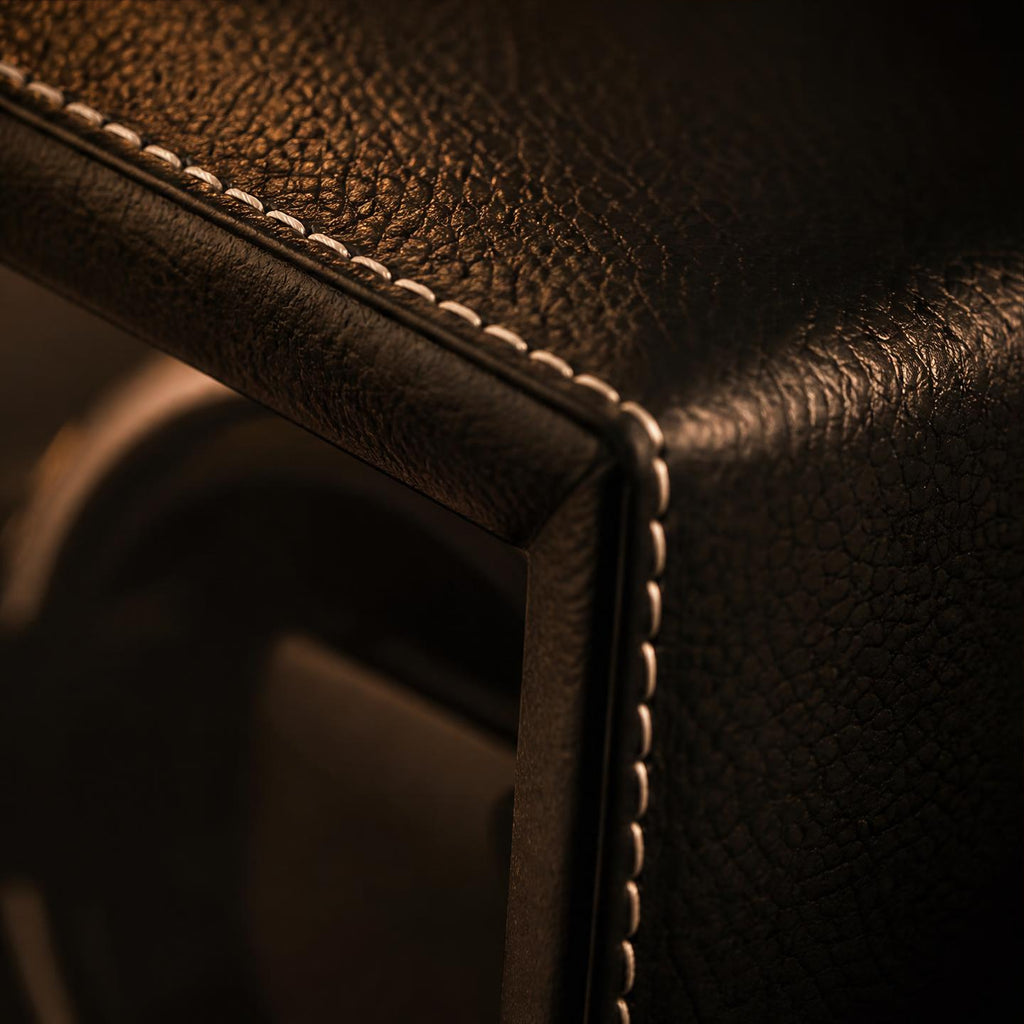 Remontoir bois cuir noir 2 montres - Le Régent II - Maison Delcombe - vue 3