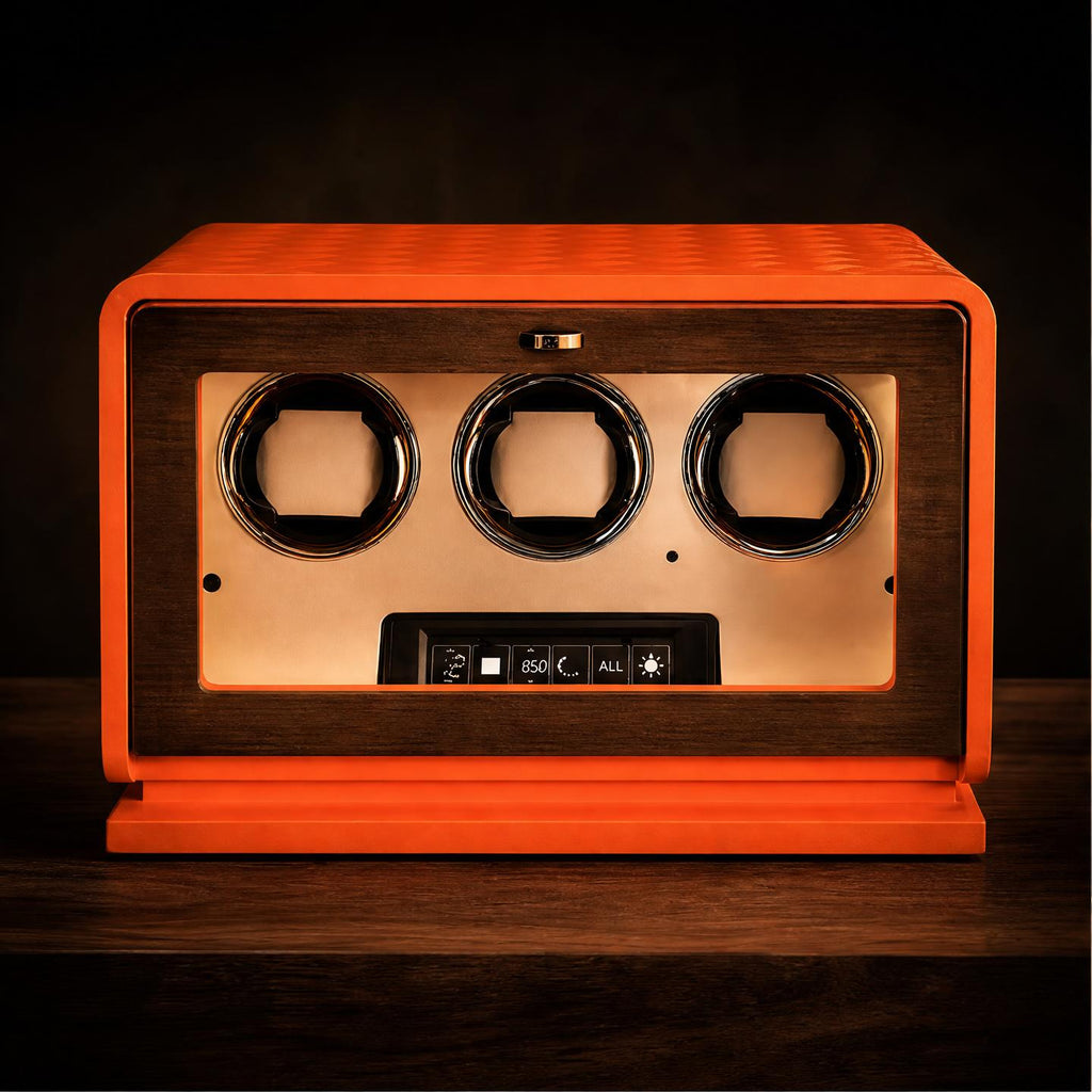 Remontoir verre orange antimagnétique 3 montres - L'Empereur III - Maison Delcombe - vue 3
