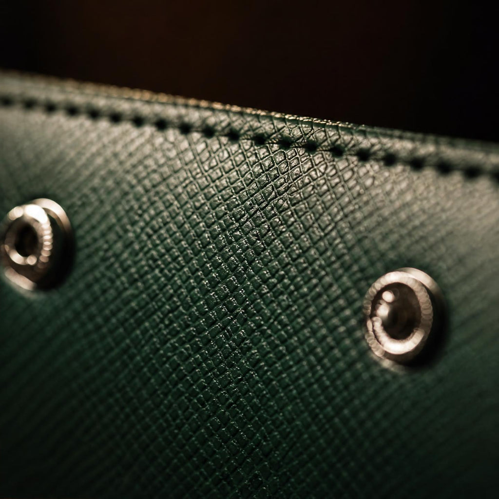 Étui de voyage cuir vert 4 montres - Forêt Impériale IV - Maison Delcombe - vue 2