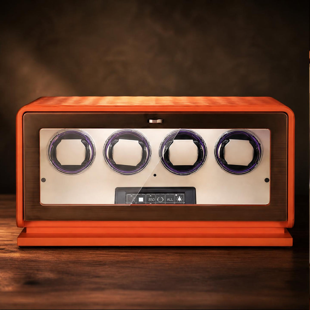 Remontoir verre orange antimagnétique 4 montres - L'Empereur IV - Maison Delcombe - vue 3