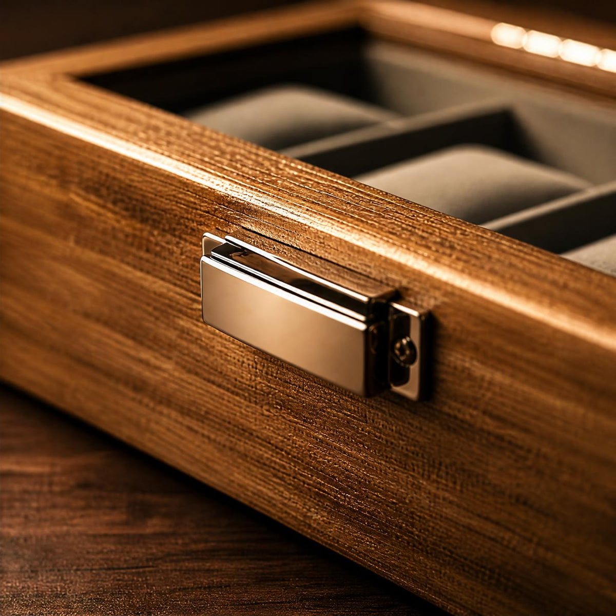 Boîte à montre 6 emplacements bambou clair - Sanctuaire Naturel VI - Maison Delcombe - vue 2