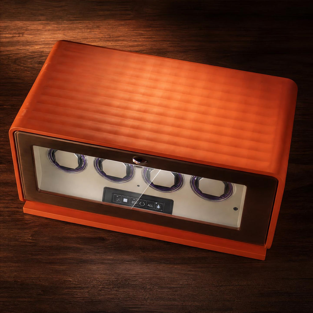 Remontoir verre orange antimagnétique 4 montres - L'Empereur IV - Maison Delcombe - vue 4