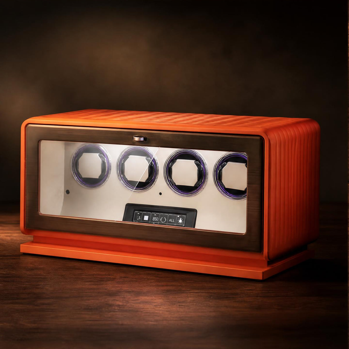 Remontoir verre orange antimagnétique 4 montres - L'Empereur IV - Maison Delcombe - vue 1