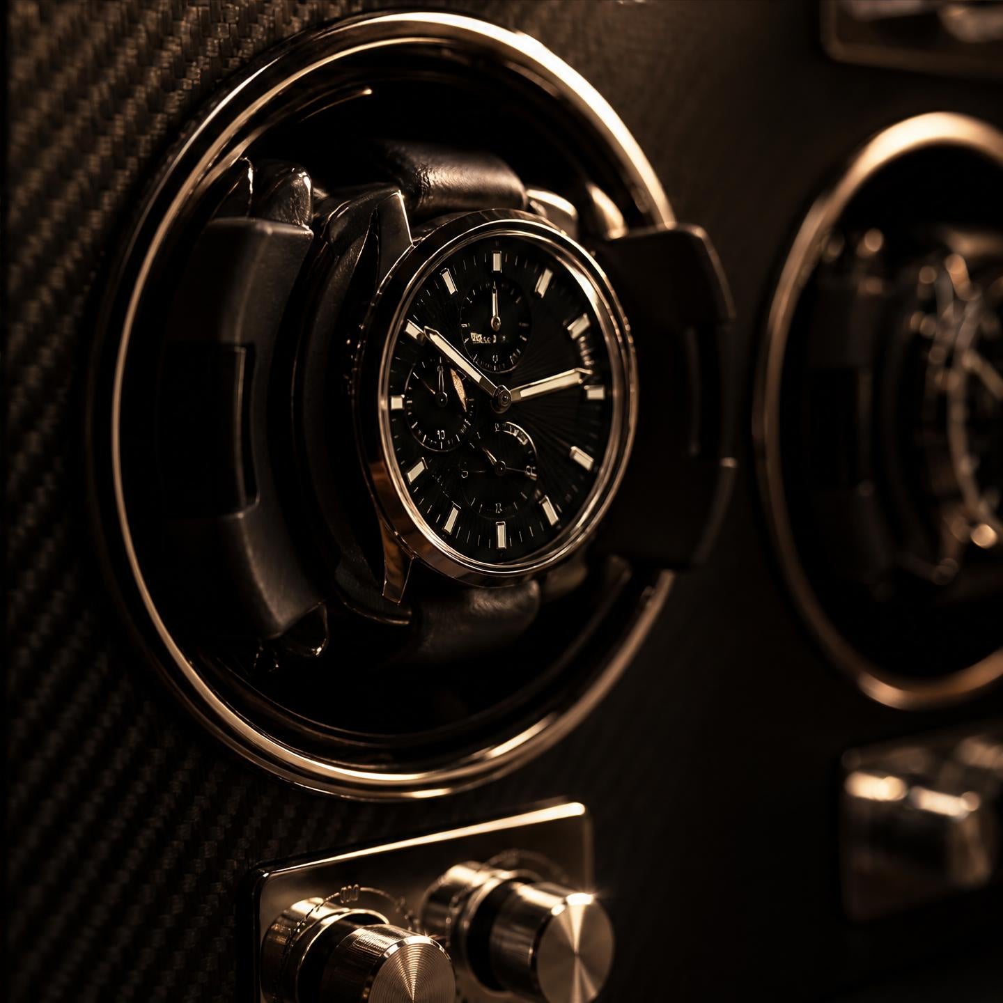 Remontoir bois 6 montres capteur tactile - L'Horizon VI - Maison Delcombe - vue 2 Image