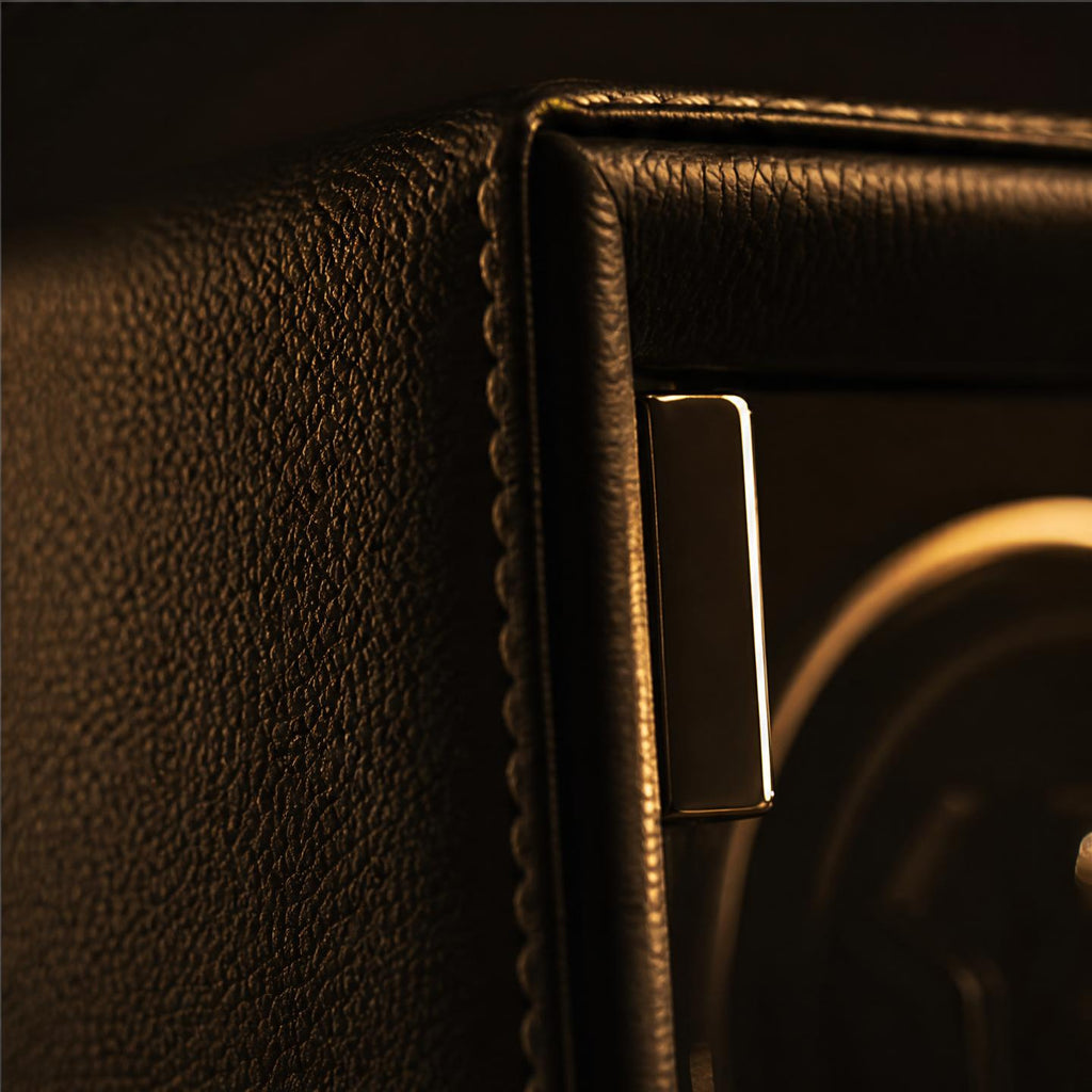 Remontoir bois cuir noir 4 montres - Le Régent IV - Maison Delcombe - vue 3