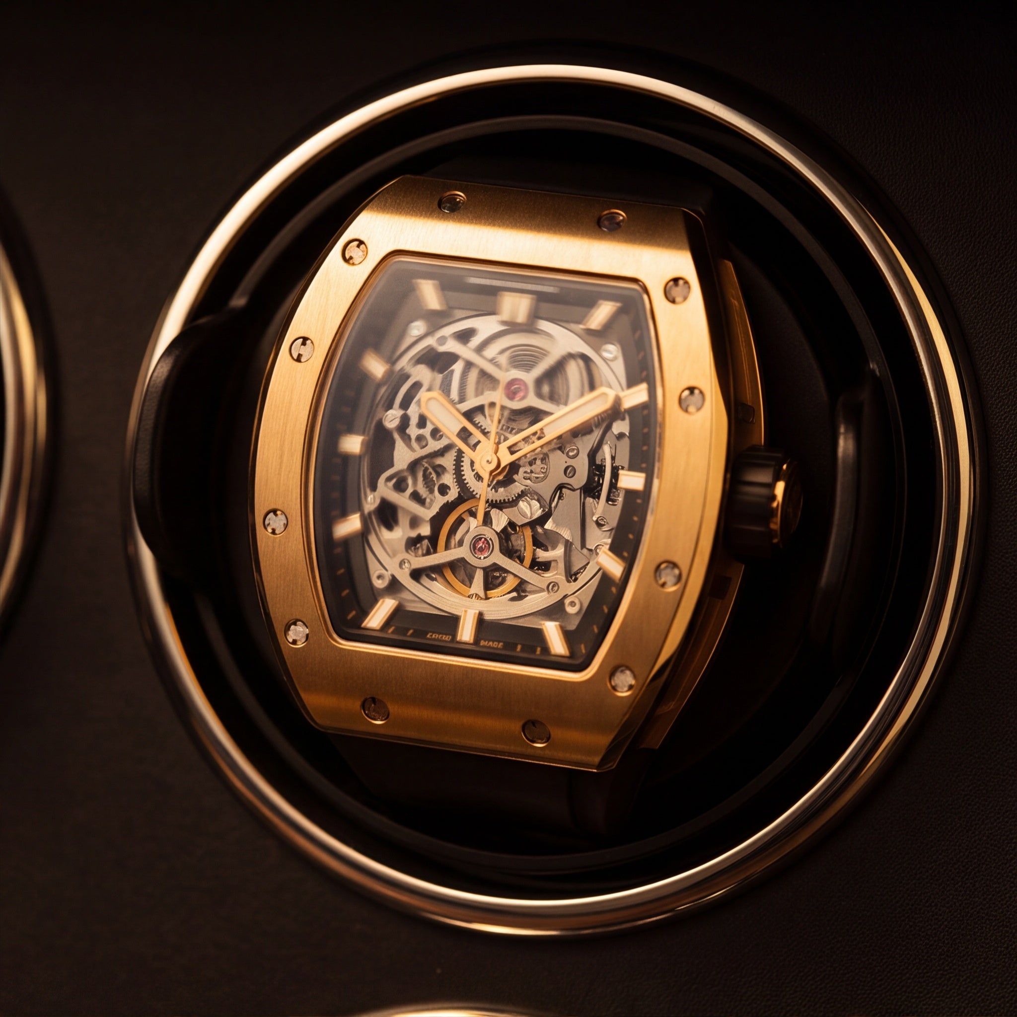 Remontoir bois massif sécurisé empreinte digitale 12 montres - La Citadelle XII - Maison Delcombe - vue 2 Image