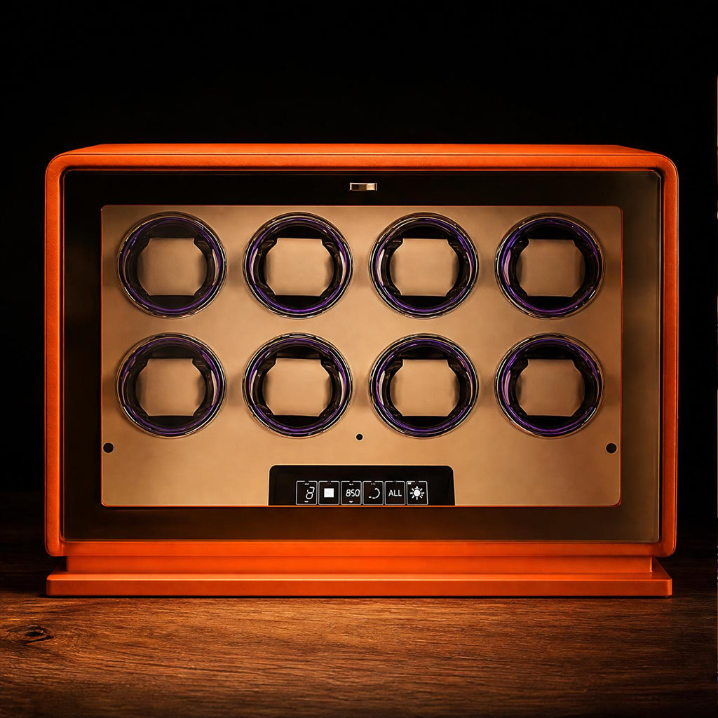 Remontoir verre orange antimagnétique 8 montres - L'Empereur VIII - Maison Delcombe - vue 3
