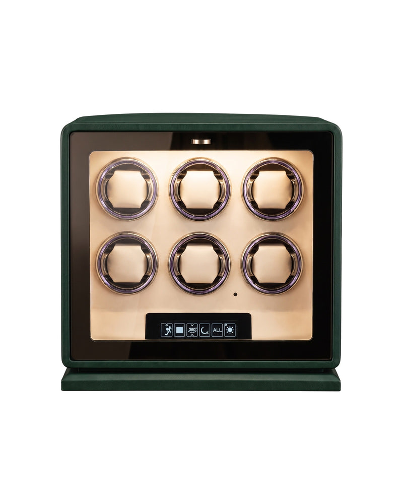 Watch Winder for 6 Watches - Emperor™ VI - Green