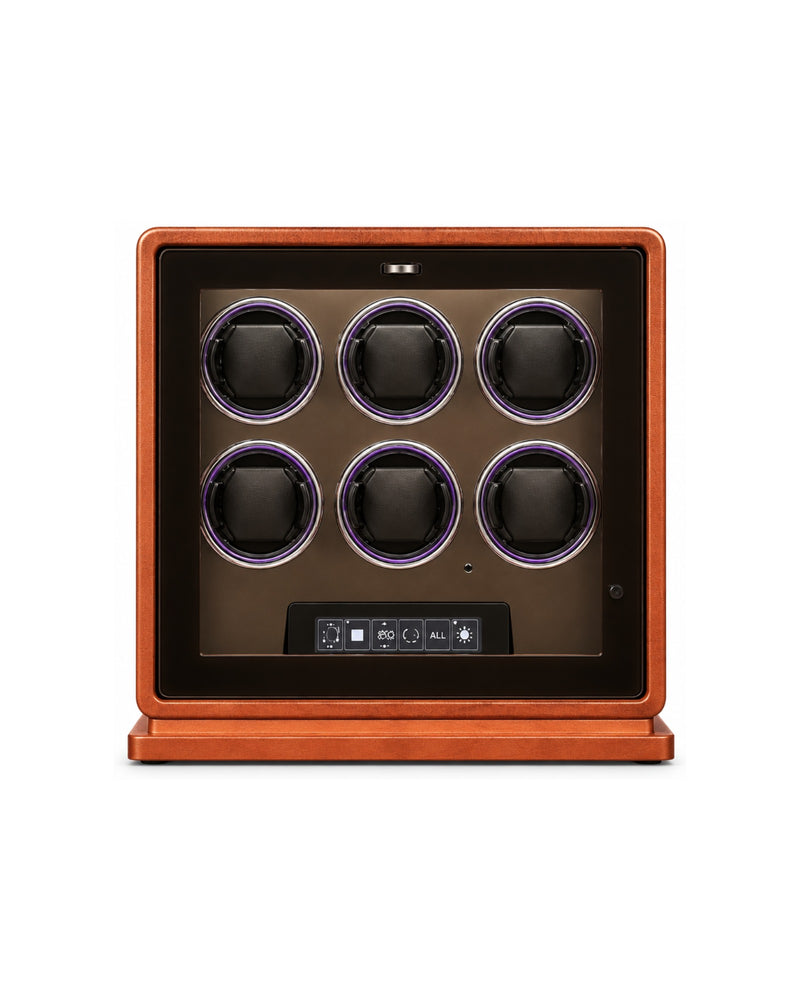 Watch Winder for 6 Watches - Emperor™ VI - Orange